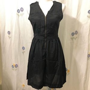 ✸ Dark Navy Front Zipper Dress